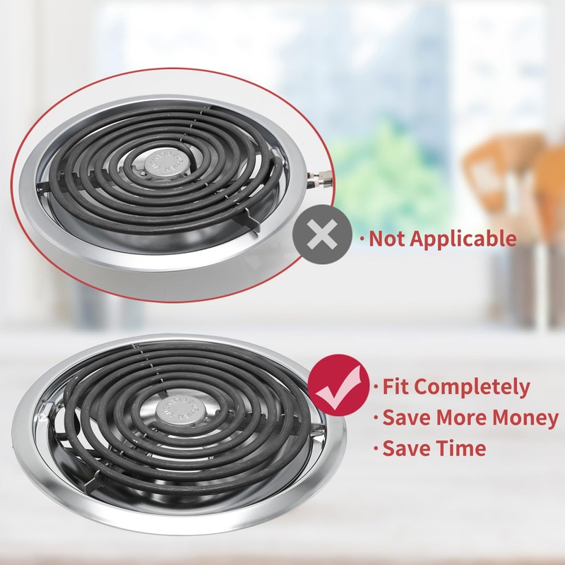 COZZIVITA GE Drip Pans and Stove Burner Element Unit Set,