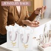 Yeaqee 12 Sets White Gift Bags with Ribbon Handle Tissue