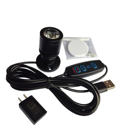 CzQYCL 1.5W/2.5W Small LED Spot Light,5V Mini Spotlight with Dimmer and USB Power Plug,Closet Spotlight for Plants Jewelry Showcase Model Display Shelves (Cold White, 2.5W)