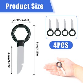 Ownkim 4 PCS Car Radio Removal Tool Key, Car Stereo Removal Tools, Stereo Removal Tool - Radio Removal Keys, Stainless Steel Release Keys For Ford For VW For Skoda