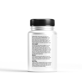 GRANOTONE Chalk Paint for Furniture | Matt-Finish Water-Based Acrylic Paint for Wood, Walls, Metal, Glass, Paper, Fabric Canvas | Maximum Coverage Chalk Paint for Kids & Adults, 120 Ml (WHITE)
