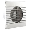 4" Bathroom Low Profile/Slimline Extractor Fan with Chrome Effect Grille