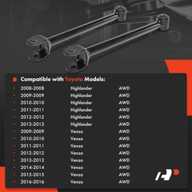 A-Premium 2 x Rear Forward Suspension Lateral Arms, with Bushing, Compatible with Toyota Highlander 2008-2013, Venza 2009-2016, AWD