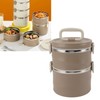 Insulated Food Container 304 Stainless Steel PP Stackable Portable Round