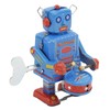 Clockwork Drumming Robot Toy Tinplate Retro Hand Made Drum Wind