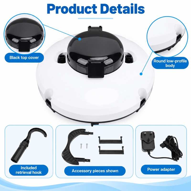 Cordless Robotic Pool Vacuum for Automatic Cleaning – Dual-Motor Smart
