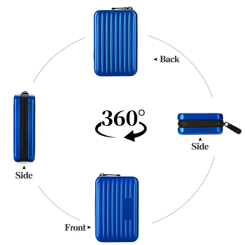 LOUEBICA Credit Cards Holder for Women RFID Blocking Aluminum Zipper