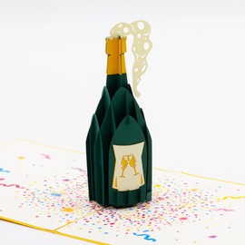 Champagne bottle 3D Pop up Card for Birthday, Anniversary, Graduation, Promotion, Pop up Card, Origami Card, Handmade Card, Pop up Card Australia