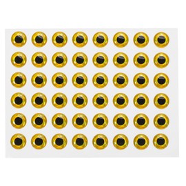 PATIKIL Fishing Lure 3D Eyes 10mm, 100Pcs Waterproof Artificial Fish Eye Fly Tying Lures Crafts Tackle Accessory for Fishing Baits DIY, Gold Tone