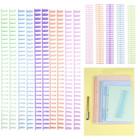 SLTAXAR Pack of 15 Books Rings Plastic Binder Ring for Loose Sheets Binding Spine Rings Loose Leaf Book Rings Book Rings 12 mm Binder Ring 85 Sheets Capacity for DIY Paper Notebook Album Scrapbook