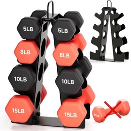 Venbytech for Dumbbell Rack Stand, Small Dumbbell Rack, 4-Tier Compact A-Frame Dumbbell Rack