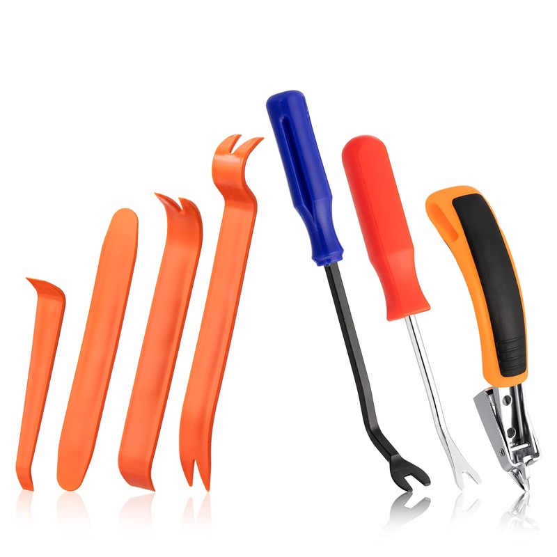 7 Pieces Staple Remover Tools Set for Upholstery, Construction and