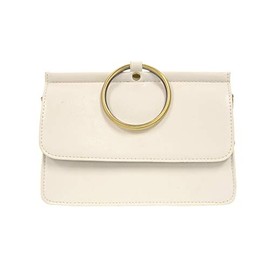 Joy Susan Women's Aria Ring Crossbody Handbag Purse Bag - White