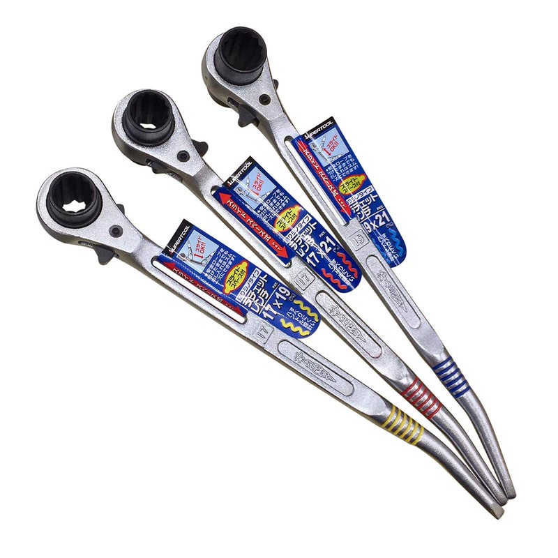 Super Tool RNB-1721RK Double-ended Ratchet Wrench, Regular Size, With Sliding