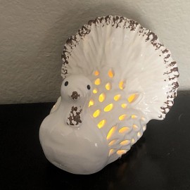 Debi Lilly Ceramic Turkey Lighted Centerpiece Led Tea Light Thanksgiving