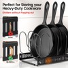 MUDEELA Expandable Pots and Pans Organizer Rack under Cabinet, Pots