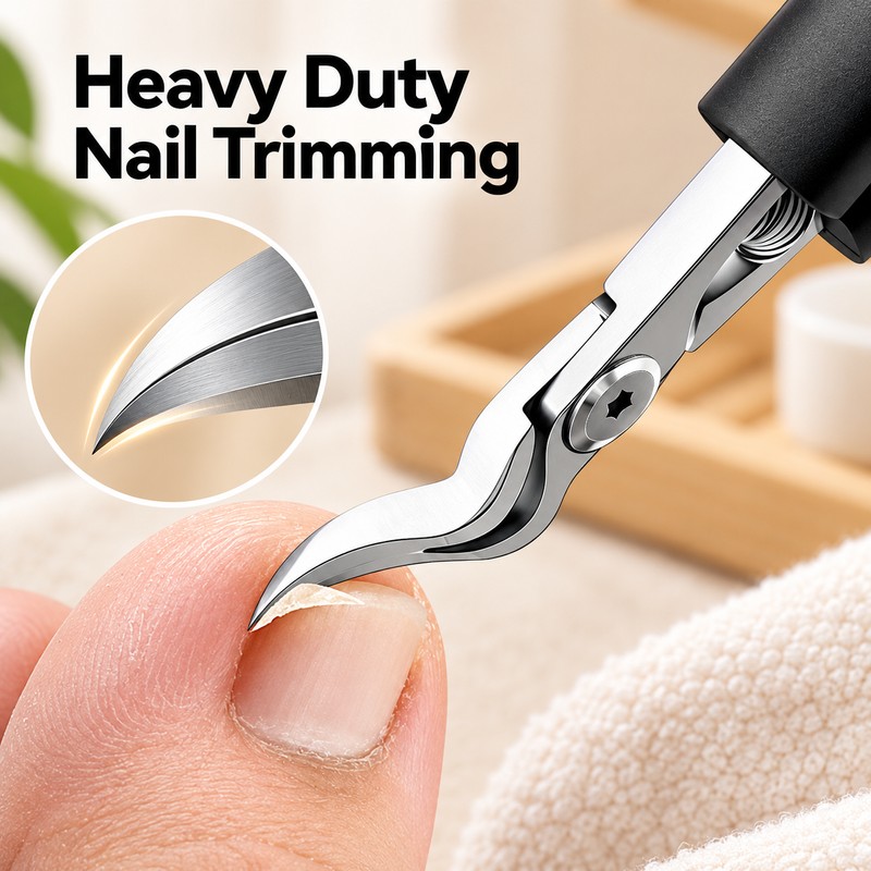 Heavy Duty Stainless Steel Toenail Clipper – Serrated Blade Nail