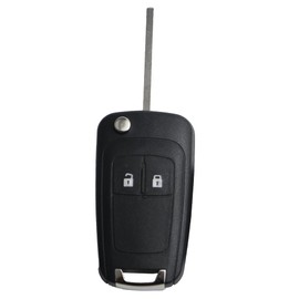 Replacement Key fob Shell for Chevy Replacement Keyless Remote 2 Button Flip Car Key Fob Shell Case & Pad fits Chevy 2010-2017 Equinox / 2012-2017 Sonic / 2015-2017 Trax /GMC 2010-2017 Terrain.