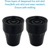 Replacement Cane Tips, 3/4 Inch, Black.