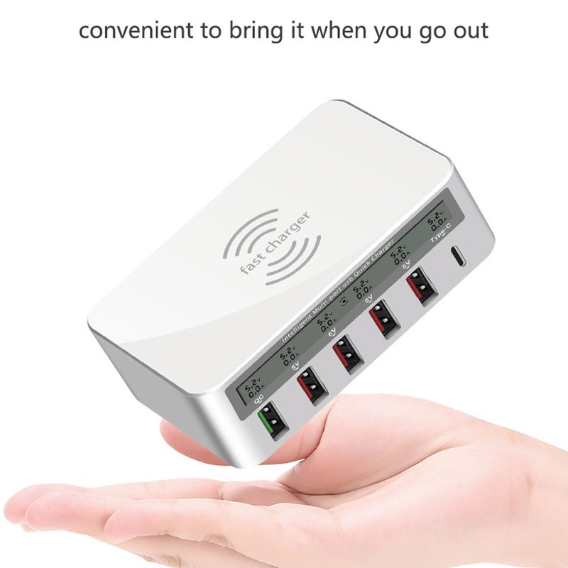 USB Fast Charging Station Wireless Multi Port 6 Ports 50W