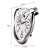 Lafocuse Silent Salvador Dali Clock Silver, Melted Clock Without Ticking