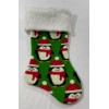 HANDMADE 16"X 9" FLEECE CHRISTMAS STOCKING PENGUINS WITH SCARVES