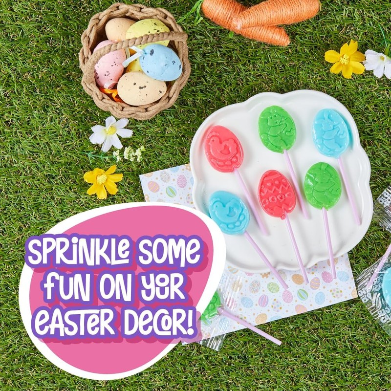 Tiger Pops Assorted Easter Candy Individually Wrapped Bulk Lollipops for