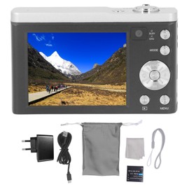 44MP Digital Camera 2.8in IPS Touch Screen 5K Dual Lens 5X Optical Zoom Autofocus Compact Portable Camera 100‑240V for Birthday EU Plug