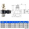 TAILONZ PNEUMATIC 2 Pack SL-1/2-N3 Push to Connect Air Line
