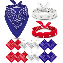 YSense 14 pieces Bandanas Paisley Print Novelty Headband Cowboy Headwraps Scarfs Hair Head Bandana for Women Men Boy Girl