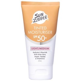 Sun Zapper BB Cream Hidratante con Color Light/Medium SPF 50+ Aloe Vera, Ciruela Kakadu, Jojoba, Vitamina E 50mL 1.69oz (Tono Claro/Medio) Hidratante Fabricado en Australia**