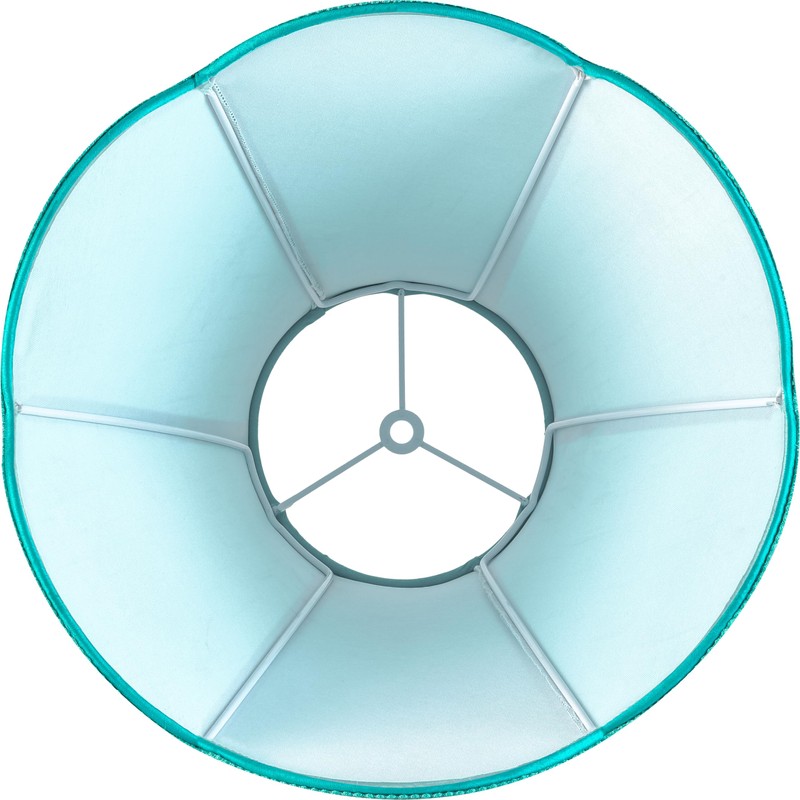 GO&SO Scalloped Lamp Shade Teal Lamp Shade -Bell Lampshades 6x13x10.6"(Spider)