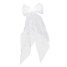 Healeved Elegant Pearl Bow Hairpin Bridal Headdress for Women Versatile Hair Clip with Ribbon Design for Weddings and Special Occasions Suitable for All Hair Types