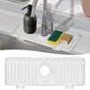 Amerner Kitchen Sink Splash Guard, Silicone Faucet Guard & Draining