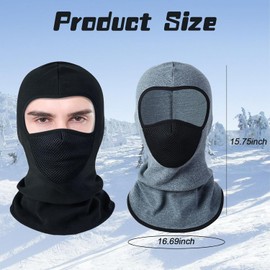 PasamontañAs Hombre, 2pk PasamontañAs para Moto, Balaclava para El Sol, ProteccióN UV y Transpirable, Capucha, para Moto, Ciclismo, Senderismo y Camping (MX/US, Alfa, Mediano, Gris Claro)