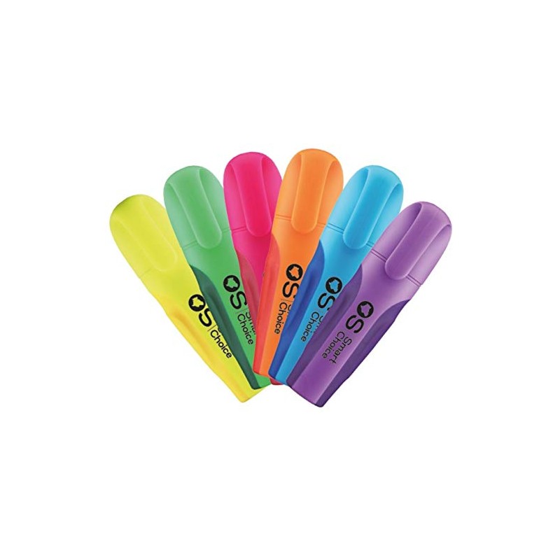OS Smart Choice Highlighters - Neon Colours 6 Pack