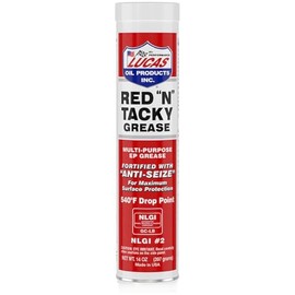 Lucas Oil 10005 Red N Tacky Grease - 14 Ounce Cartridge pack of 10