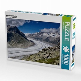 CALVENDO Jigsaw Puzzle Aletsch Glacier 1000 Pieces Laying Size 64 x 48 cm Photo Puzzle Picture by Thomas Becker