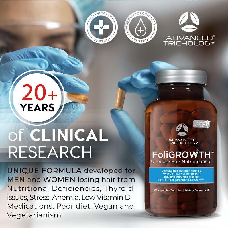 Advanced Trichology FoliGROWTH™ Hair Growth Supplement for Thicker Fuller Hair