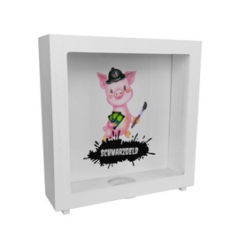 Black Money Frame Money Box Made of Wood with Pig Motif Great Money Box for Anyone Who Wants to Save Your Black Money Piggy Pig Black Money Black Money