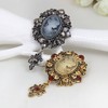 lureme Vintage Elegant Victorian Lady Beauty Cameo with Crystal Brooch