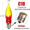 12 Pack C18 Red and Yellow Christmas Flame Candle Lights