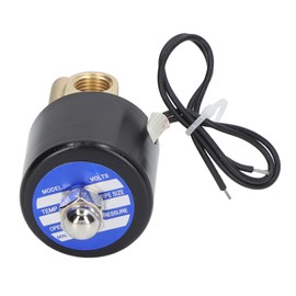 Solenoid Valve 2W Normally Closed Brass Copper Core Coil Electric Solenoid Valve for Water Gas Oil 1/4in DC24V