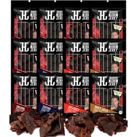 JailHouse Beef Jerky - Tony Darrow's Mob Taste Premium Jerky | Ideal Poker Table Snacks | High-Protein Snack | Real Beef Taste to Fuel Your Hustle | Carnivore Snax for the Tough (12 PACK (36 OZ), MIX)