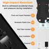 Black Wall Outlet Receptacle with Night Light,Electrical Receptacle Outlets,15A 125V,
