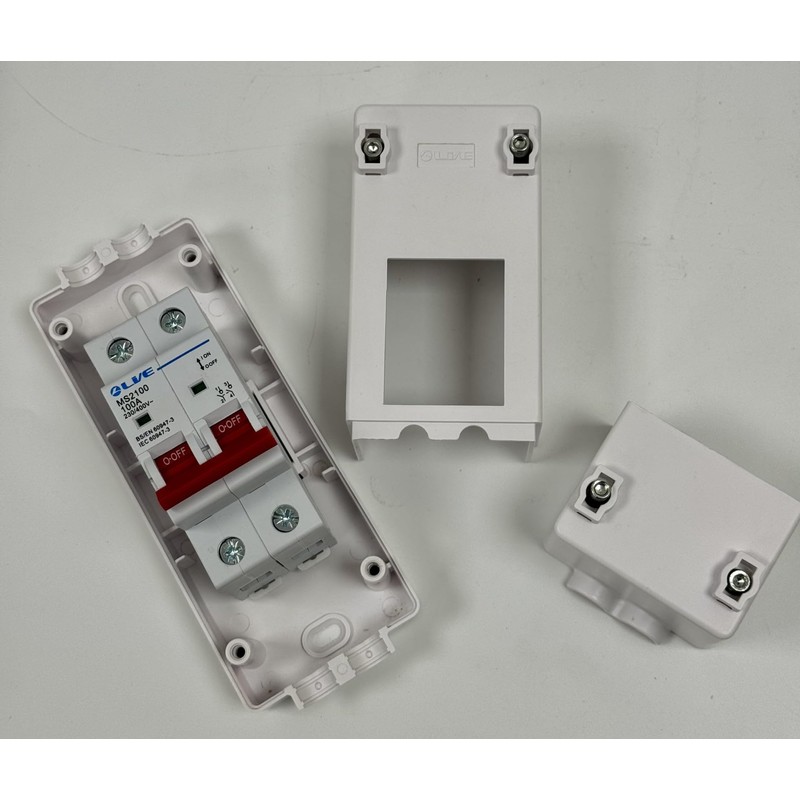 100 Amp Slimline Double Pole Meter Supply Tail Isolator, Meter