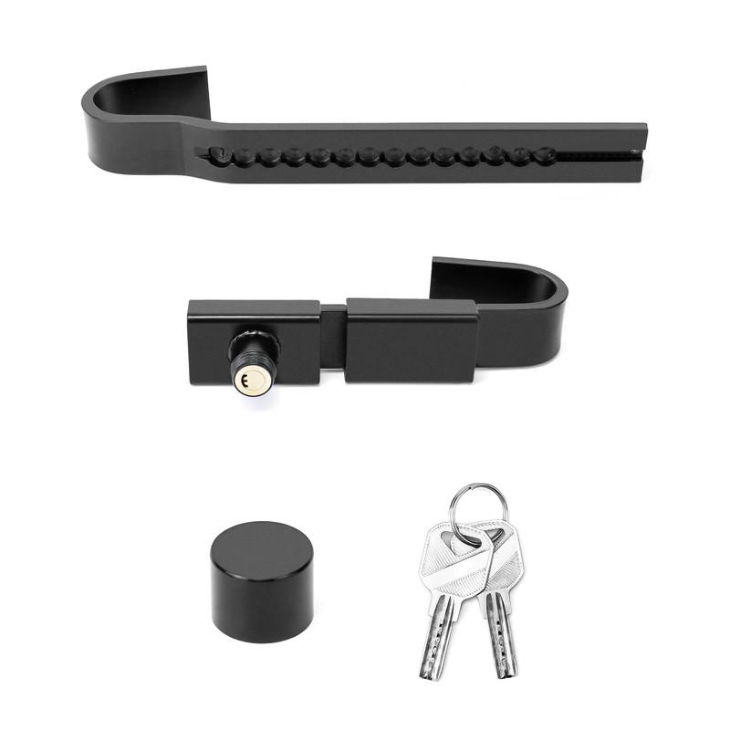 QWORK Shipping Container Lock, 2 Pack 9.8" to 17.3" Adjustable