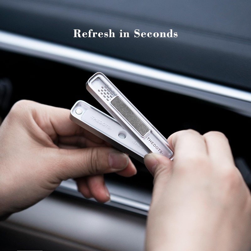 THEDOTS Gray Reusable Car Vent Clips with 2 Refills, Car