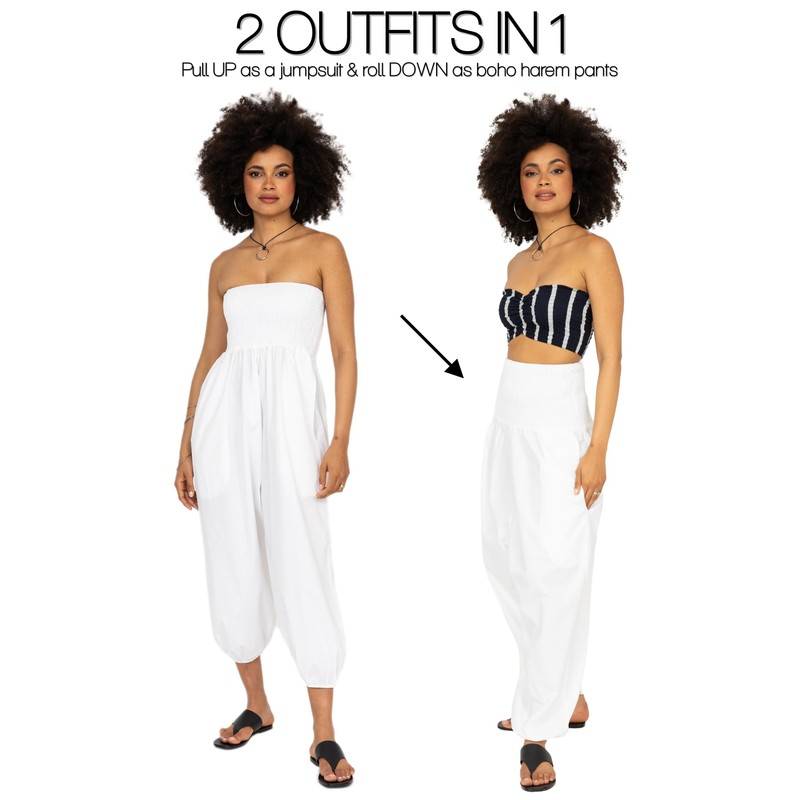 likemary - overol de harén para mujer, pantalones de harén,