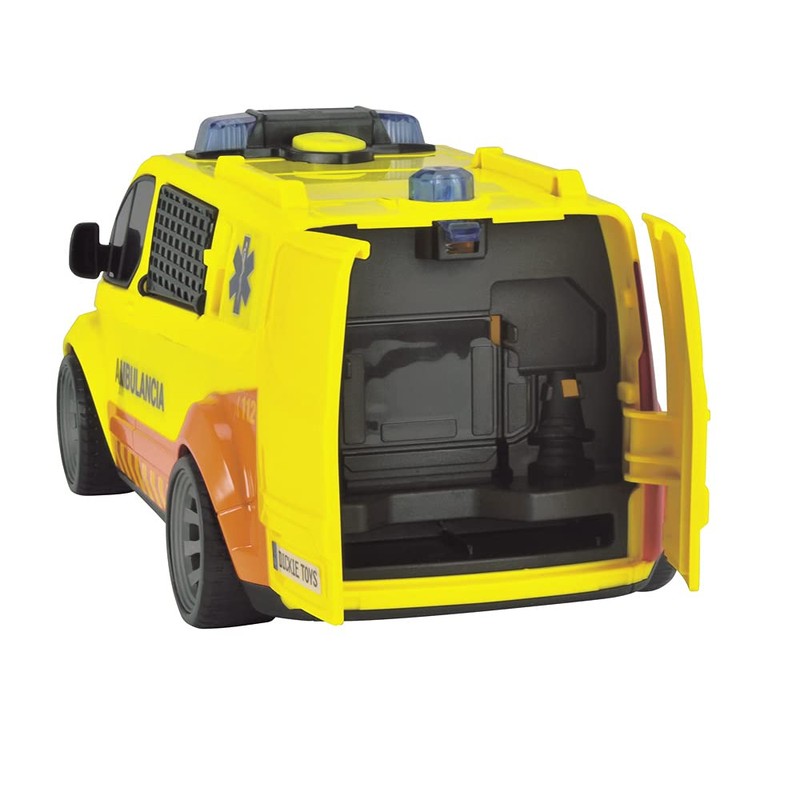 Dickie SEM 203715013SI4 Ambulance, 28 cm, Light and Sound, Opens